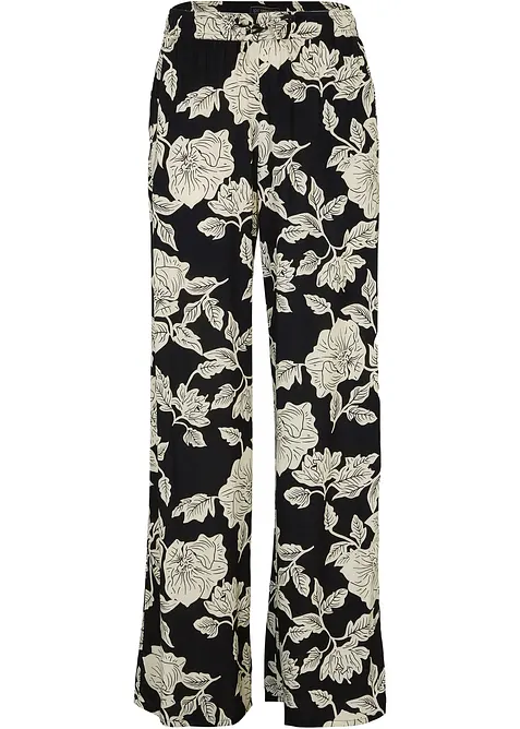 Palazzo broek van vloeiende viscose gedessineerd, bonprix