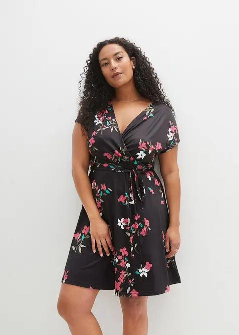 Jersey jurk in wikkellook, bonprix