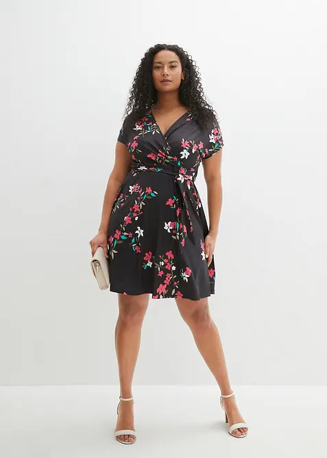 Jersey jurk in wikkellook, bonprix