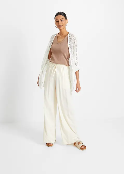 Lang ajour vest, bonprix