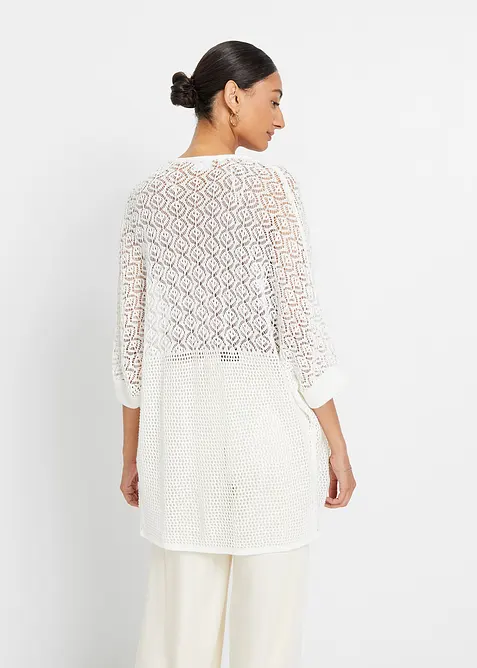 Lang ajour vest, bonprix