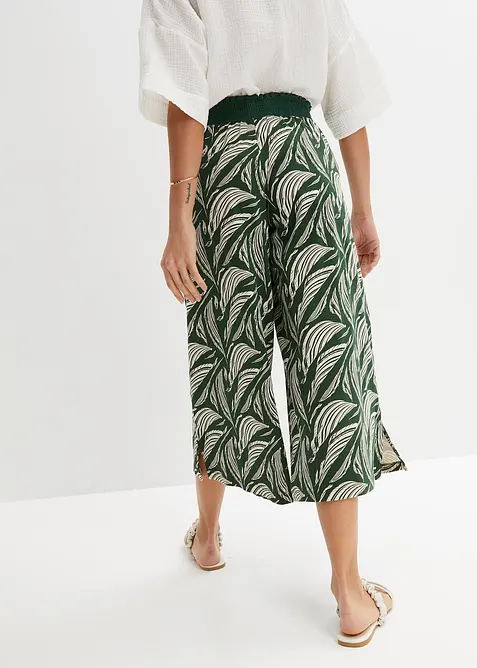 Wijde jersey broek  in een katoen-viscosemix, bonprix