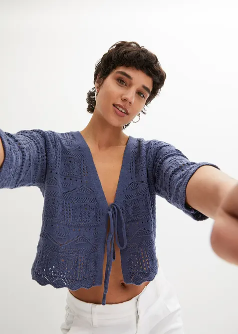 Ajour bolero met 3/4 mouwen, bonprix