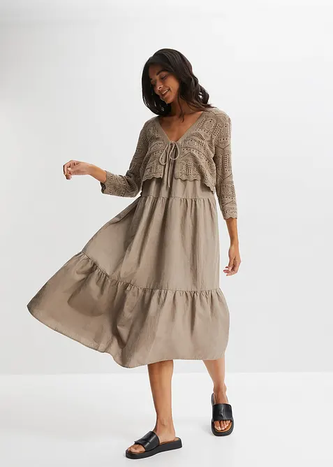 Ajour bolero met 3/4 mouwen, bonprix