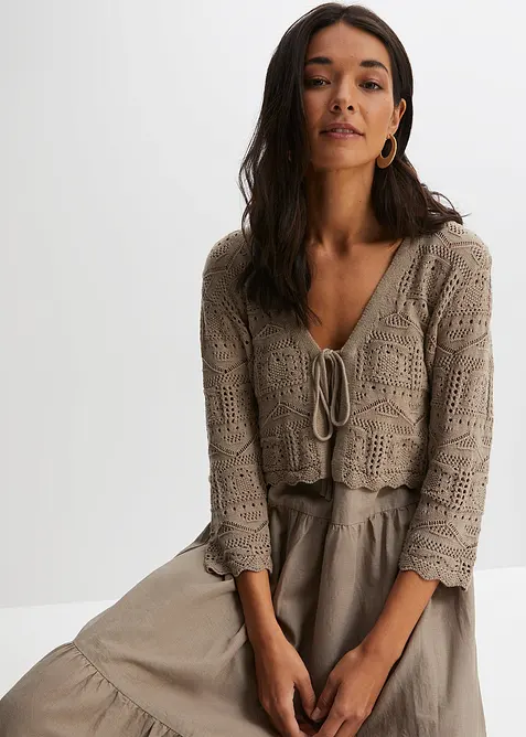 Ajour bolero met 3/4 mouwen, bonprix