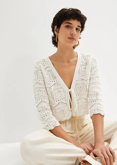 Ajour bolero met 3/4 mouwen, bonprix