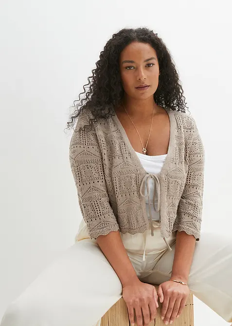 Ajour bolero met 3/4 mouwen, bonprix