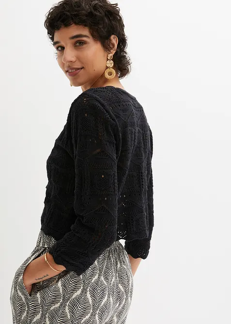 Ajour bolero met 3/4 mouwen, bonprix