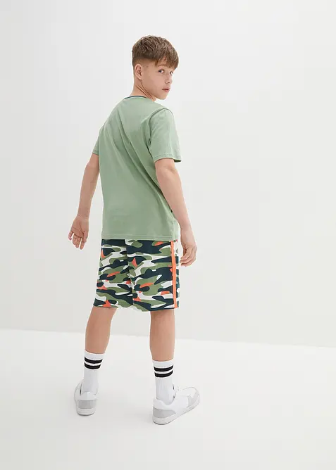 Jongens T-shirt en korte broek van katoen (2-dlg. set), bonprix