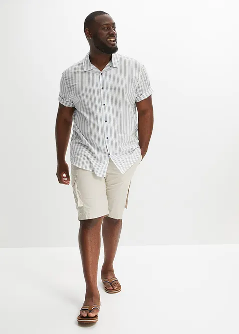 Cargo bermuda met comfortband en riem, regular fit, bonprix