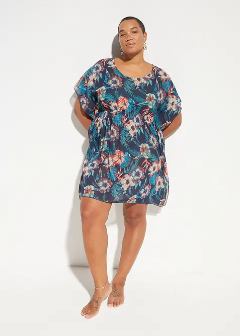 Lange strandtuniek van licht chiffon, bonprix