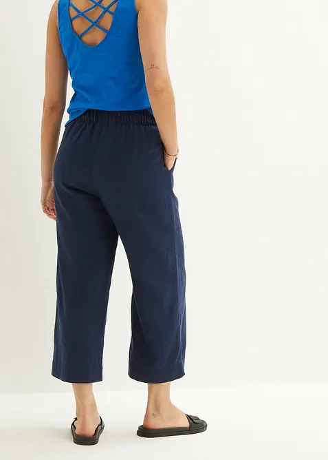 Culotte met linnen, tot op de kuit, bonprix