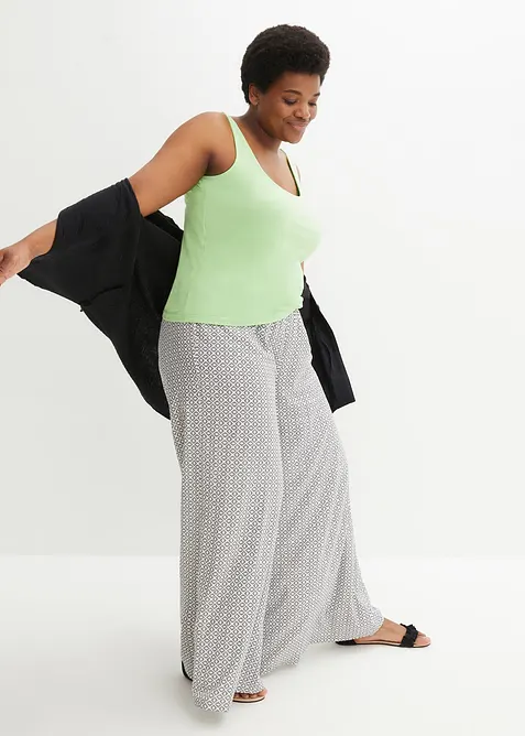 Lange mousseline overhemdblouse, bonprix