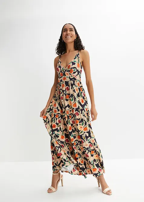 Maxi jurk van een zachte viscosemix, bonprix