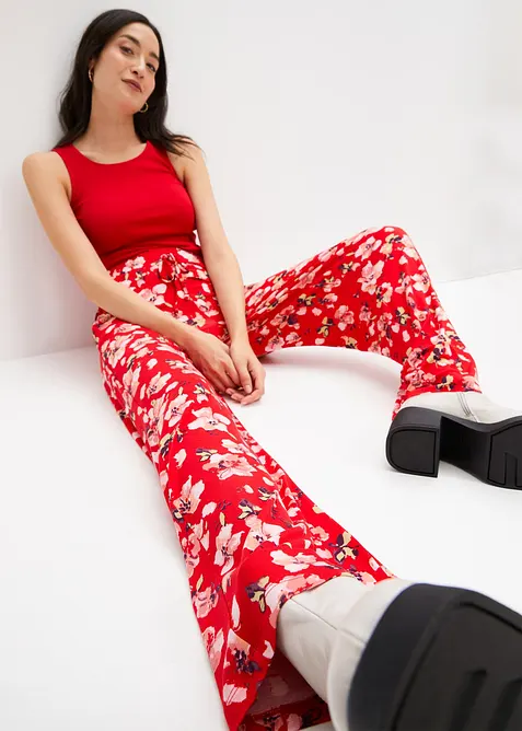 Geribde top (set van 2) van biologisch katoen, bonprix