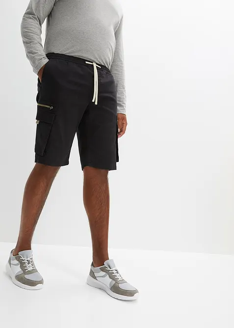 Stretch instap bermuda met cargozakken, regular fit, bonprix