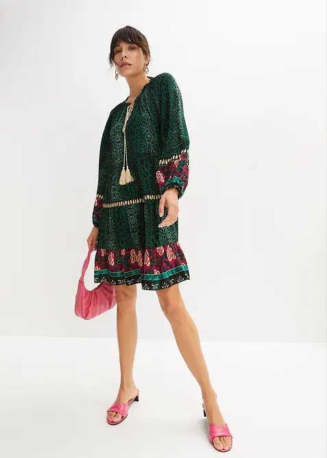 Gedessineerde tuniekjurk van soepele viscose, bonprix