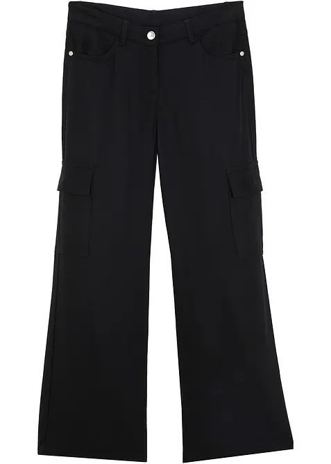 Wijde cargo broek van soepel vallende viscose, bonprix