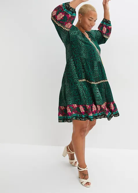 Gedessineerde tuniekjurk van soepele viscose, bonprix