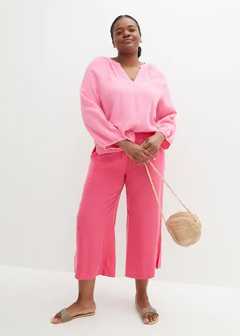 Oversized blouse van mousseline, bonprix