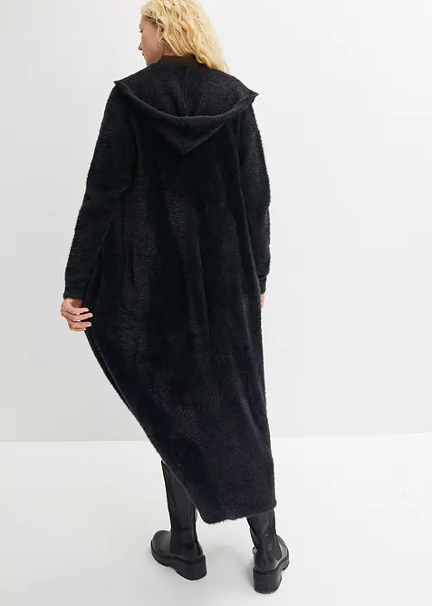 Lang gebreid vest van zacht verengaren, bonprix