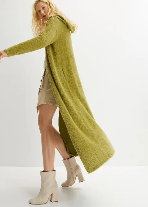 Lang gebreid vest van zacht verengaren, bonprix