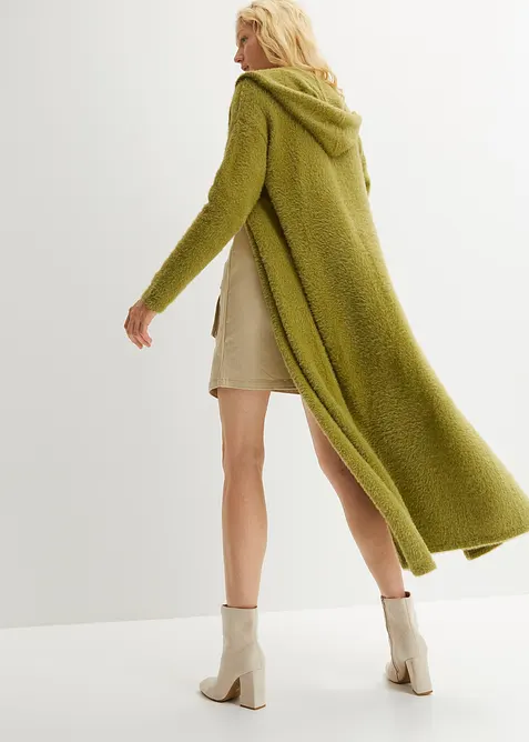 Lang gebreid vest van zacht verengaren, bonprix