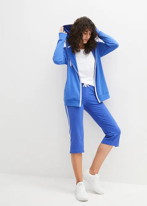 Sport capri in een katoenmix met stretch (set van 2), bonprix