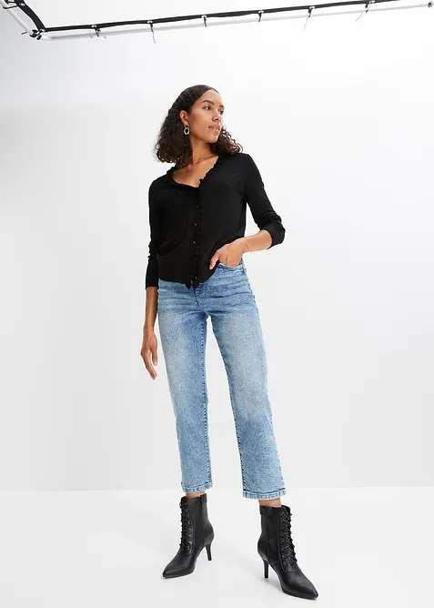 Fijngebreid vest in een soepele viscosemix, bonprix