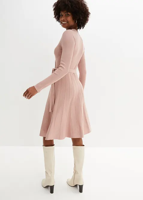 Gebreide jurk in een viscosemix, bonprix