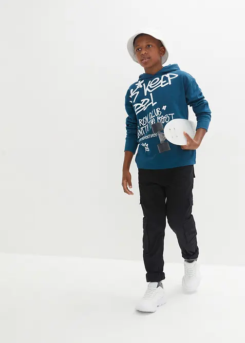 Oversized hoodie van katoen met graffiti print, bonprix