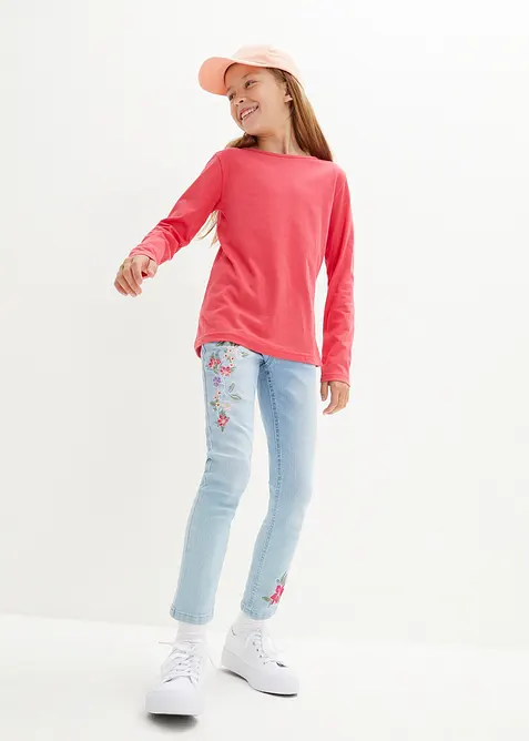 Meisjes longsleeve van katoen (set van 3), bonprix