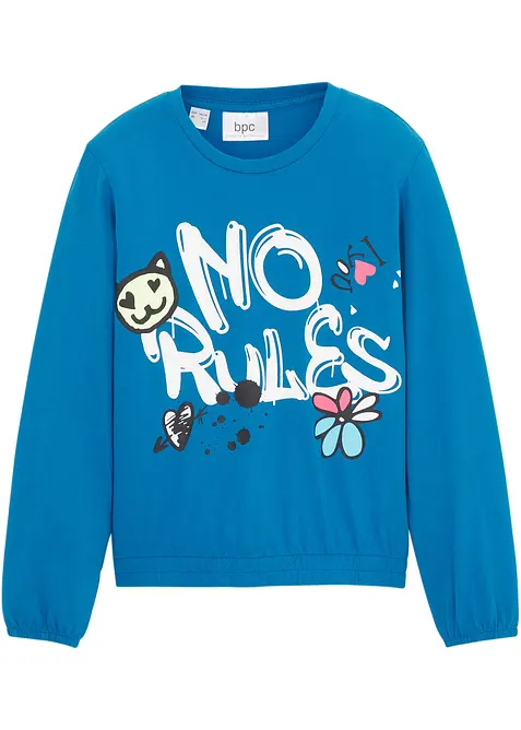 Meisjes longsleeve met biologisch katoen, bonprix