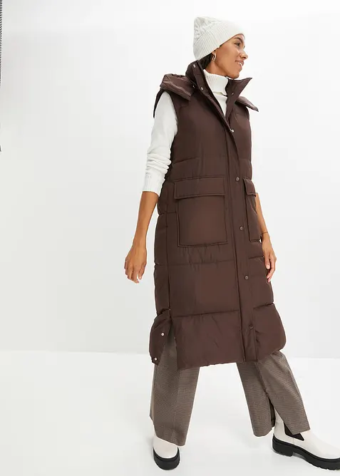 Bodywarmer van gerecycled polyester met afneembare capuchon, bonprix