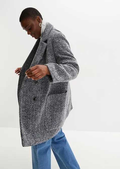 Korte jas in wollen look, bonprix