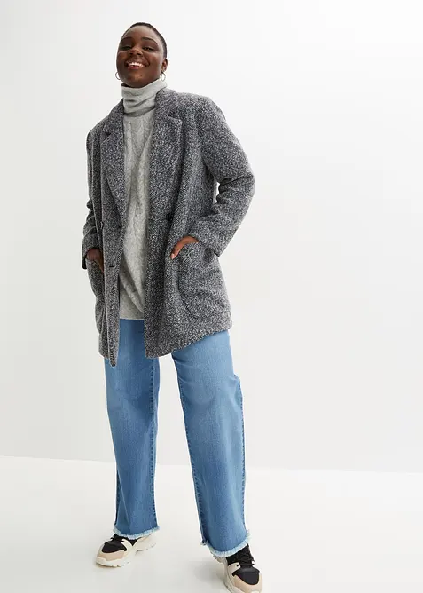 Korte jas in wollen look, bonprix