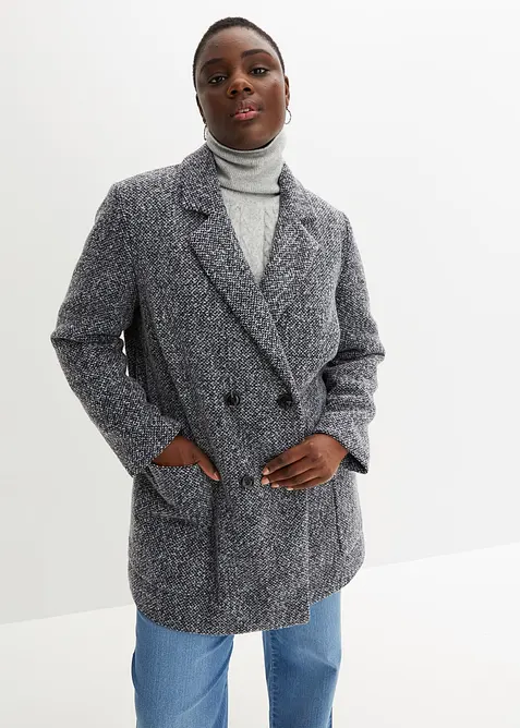 Korte jas in wollen look, bonprix