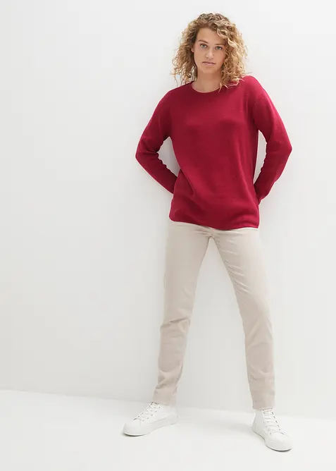 Essential trui van milano knit wear met ronde hals, bonprix