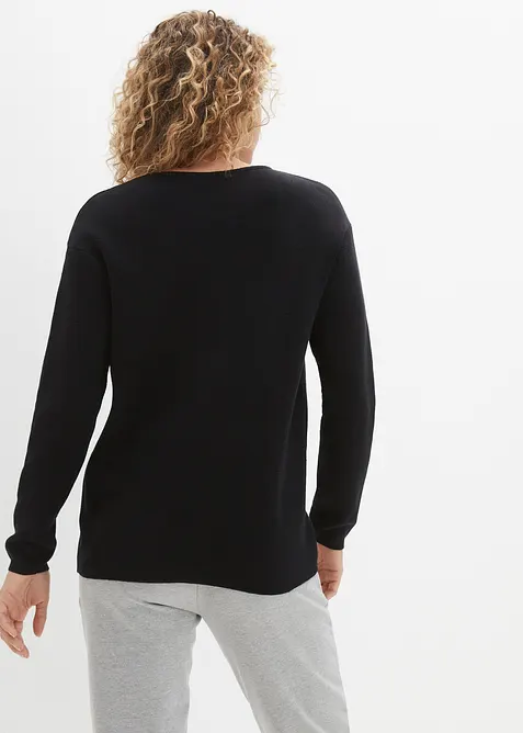 Essential trui van milano knit wear met ronde hals, bonprix