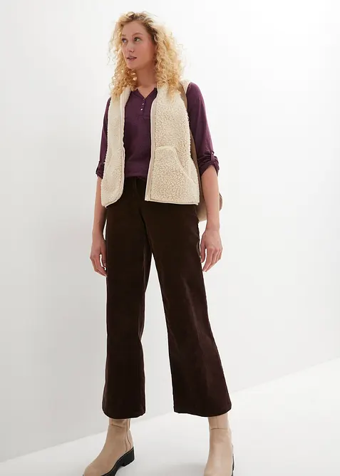 Katoenen Henley shirt met knoopsluiting, bonprix