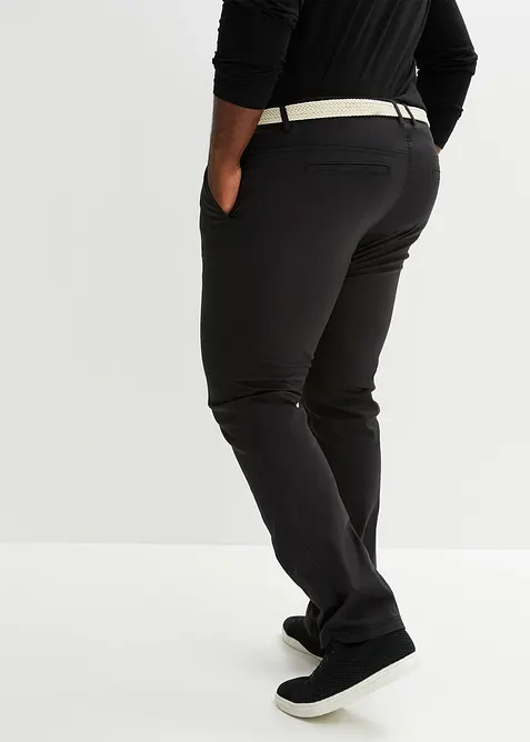 Regular fit chino met comfortband riem, straight, bonprix