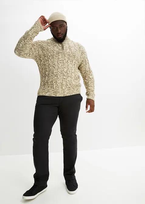 Regular fit chino met comfortband riem, straight, bonprix