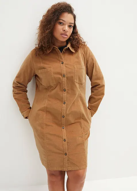 Corduroy stretch jurk, bonprix