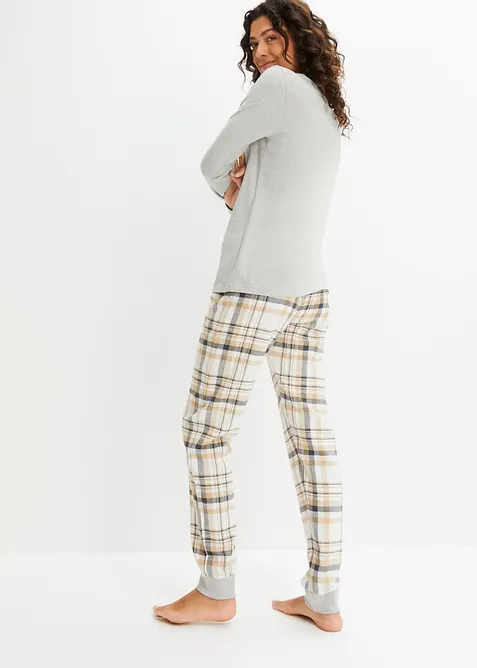 Pyjama met flanellen broek, bonprix