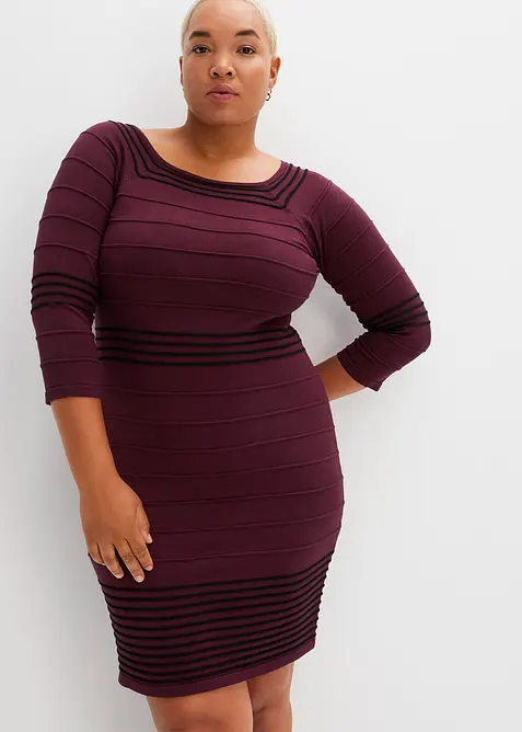 Gebreide jurk in een zachte viscosemix, bonprix