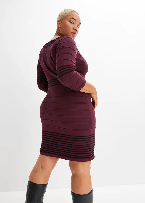 Gebreide jurk in een zachte viscosemix, bonprix