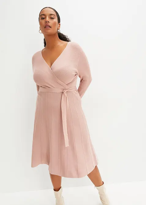 Gebreide jurk in een viscosemix, bonprix