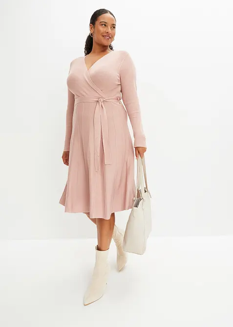 Gebreide jurk in een viscosemix, bonprix