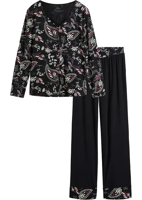 Pyjama van biologisch katoen met knoopsluiting (2-dlg.), bonprix