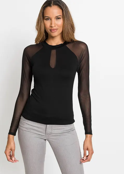 Longsleeve in een zachte viscosemix, bonprix